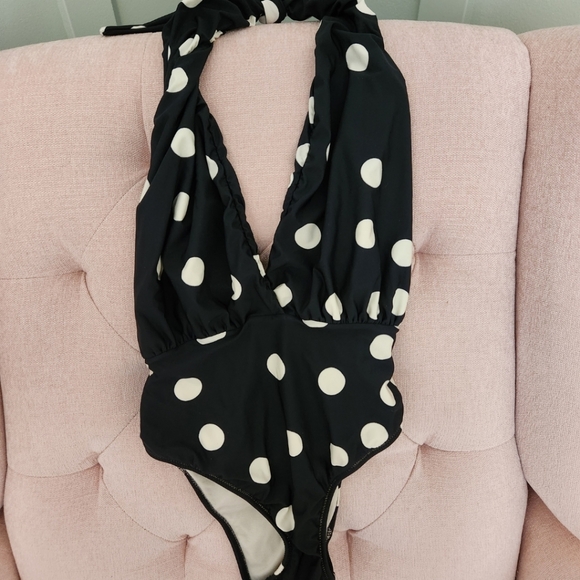 Modcloth Other - Modcloth Salinas Black and White Polka Dot women's One Piece Swimzuit Swim Small
